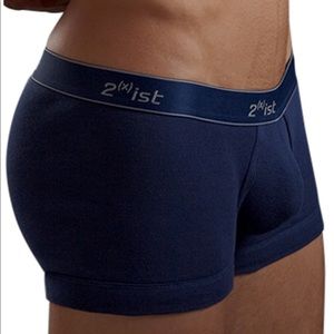 2xist three pack cotton navy blue trunks